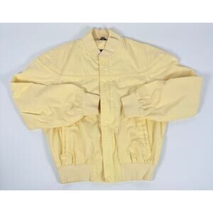 Vintage Knights Bridge Mens Large Yellow Bomber Harrington Windbreaker Jacket
